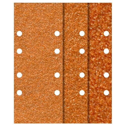 wolfcraft 25 Schleifstreifen gelocht I 1959100 I 93 x 230 mm, Körnung 40, 80, 120 I Robuste Schleifscheiben für Schwingschleifer für Holz oder Metall wolfcraft 25 Schleifstreifen gelocht I 1959100 I 93 x 230 mm, Körnung 40, 80, 120 I Robuste Schleifscheiben für Schwingschleifer für Holz oder Metall von wolfcraft