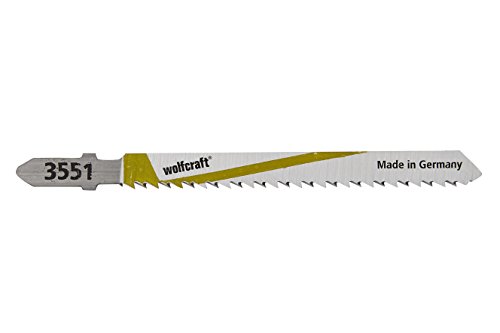 Wolfcraft Stichsägeblatt T-Schaft, HCS, für Holz, Sauberer feiner Schnitt, 5 Stück, 2653000 von wolfcraft