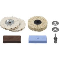 Wolfcraft - i Profi-Polier-Set i 2179000 i 6-tlg., geeignet für NE-Metall, Holz, Kunststoff, Blech, Karosserie, Kunststoff i Schwabbelscheiben i von Wolfcraft