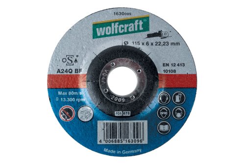 wolfcraft 1631099 Schruppscheibe für Metall gekröpft ø125x6x22, 2mm von wolfcraft