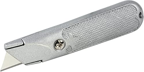 wolfcraft Standard-Messer mit feststehender Klinge I 4150000 I inklusive einer Trapezklinge von wolfcraft