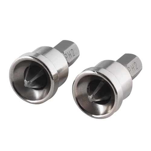 wolfcraft 2 Gipskartonbits PH 2-1342000 - mit Tiefenanschlag für Gipskarton, Holz, Spanplatten, Hex Schaft, ideal im Innenausbau und im Trockenbau von wolfcraft