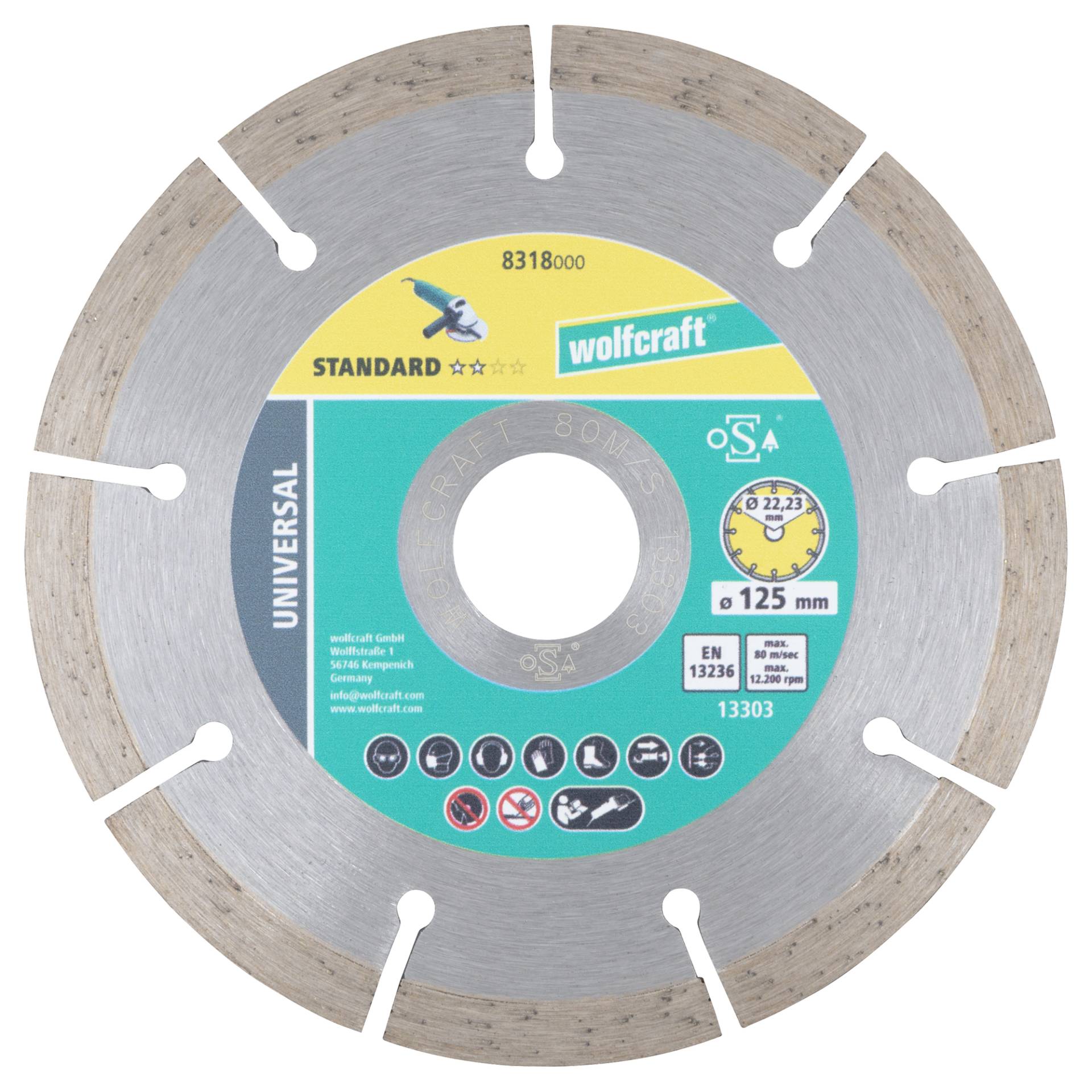 wolfcraft Diamant-Trennscheibe 'Solid Universal' Ø 125 mm wolfcraft Diamant-Trennscheibe 'Solid Universal' Ø 125 mm von Wolfcraft