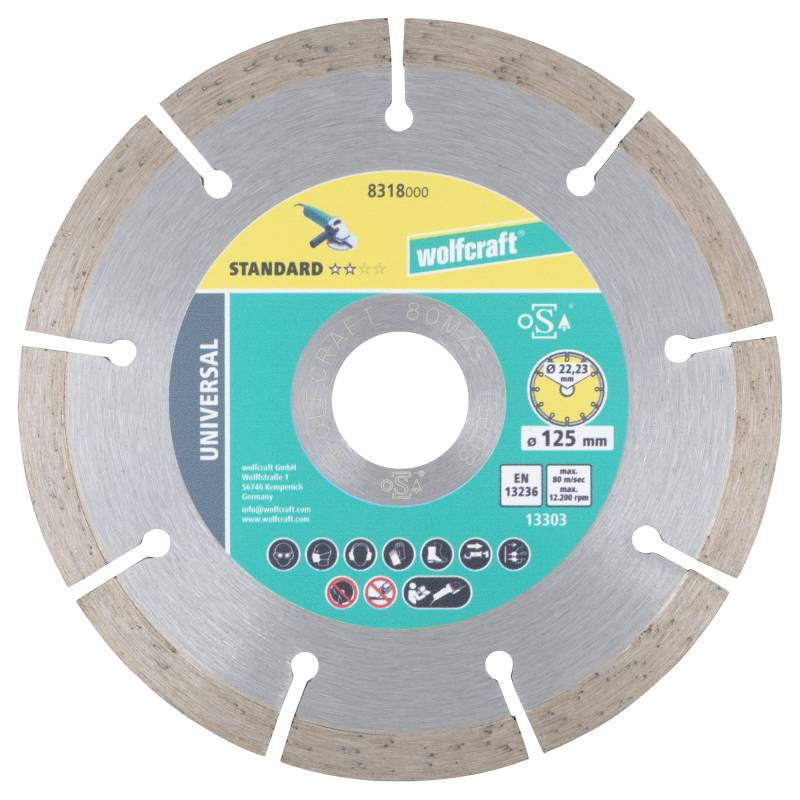 wolfcraft Diamant-Trennscheibe 'Solid Universal' Ø 125 mm von Wolfcraft