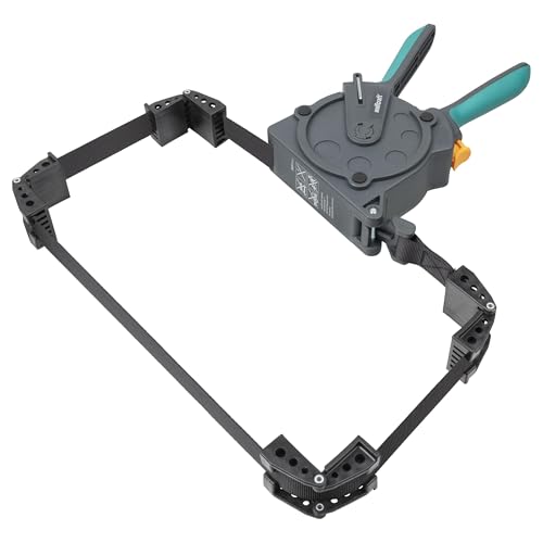 wolfcraft Einhand-Rahmenspanner 3681000 – Bandspanner zur schnellen Fixierung von Brettern & Rahmen – Ratschen Eckspanner mit 5m Spannband wolfcraft Einhand-Rahmenspanner 3681000 – Bandspanner zur schnellen Fixierung von Brettern & Rahmen – Ratschen Eckspanner mit 5m Spannband von wolfcraft