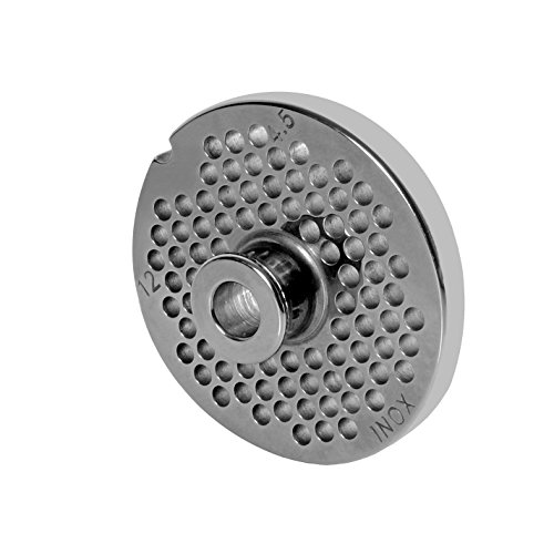 Wolfcut INOX Lochscheibe mit Nabe Gr. 10 & 12-4,5 mm Bohrung - kompatibel mit Fleischwolf Reber Typ N.12EL9501 N, Alexanderwerk, Bartscher FW80,12SQO Wolfcut INOX Lochscheibe mit Nabe Gr. 10 & 12-4,5 mm Bohrung - kompatibel mit Fleischwolf Reber Typ N.12EL9501 N, Alexanderwerk, Bartscher FW80,12SQO von Wolfcut