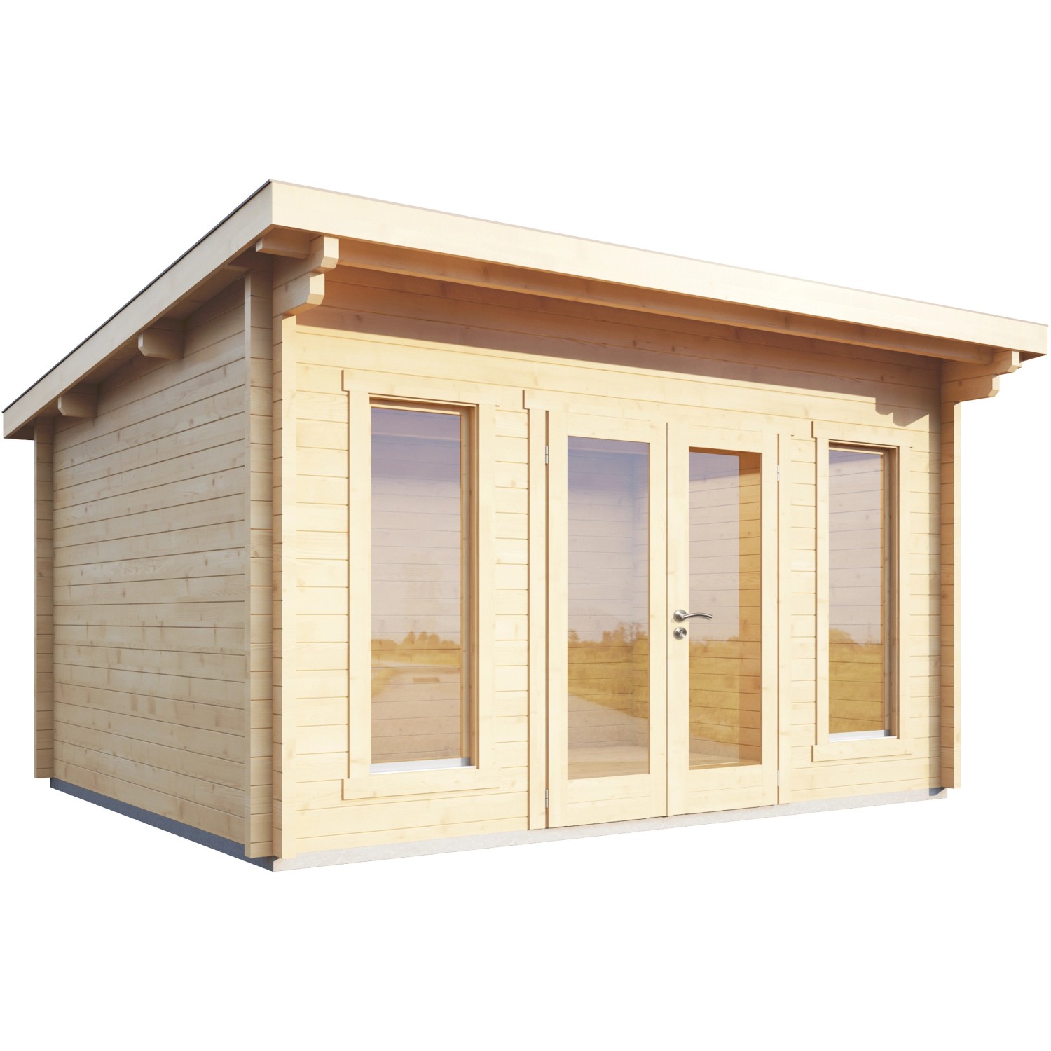 Holz-Gartenhaus Trondheim 70-D XL mit Dachpappe BxT: 450 cm x 360 cm von Wolff Finnhaus