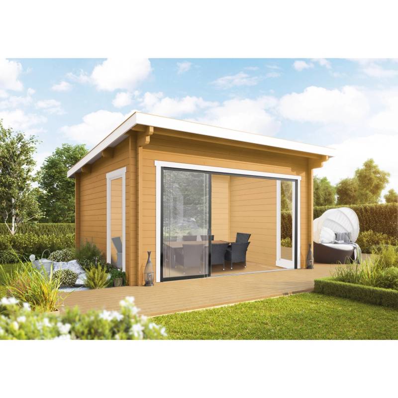 Wolff Finnhaus Holz-Gartenhaus Trondheim 44-D XL ST Natur 490 cm x 450 cm von Wolff Finnhaus