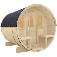 WOLFF FINNHAUS Fasssauna »Basic«, Fichtenholz, beige, 4 Personen, 5,1 m2 von Wolff Finnhaus