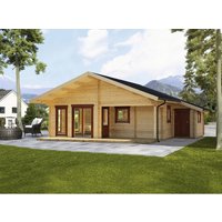 WOLFF FINNHAUS Gartenhaus »Odenwald«, BxT: 1012 x 875 cm (Aufstellmaße), Satteldach - beige von Wolff Finnhaus