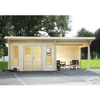 WOLFF FINNHAUS Gartenhaus »Trondheim 70-B XL«, Holz, BxHxT: 660 x 256 x 380 cm (Außenmaße) - braun von Wolff Finnhaus