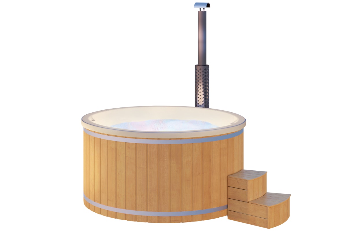 Wolff Finnhaus Badebottich Hot Tub Typ 2 Ø 200 cm mit Acrylwanne & LED-Beleuchtung Acrylwanne in cremeweiß Pinie Wolff Finnhaus Badebottich Hot Tub Typ 2 Ø 200 cm mit Acrylwanne & LED-Beleuchtung Acrylwanne in cremeweiß Pinie von Wolff Finnhaus