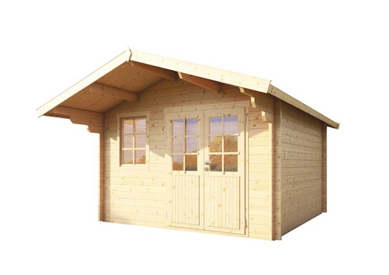 Wolff Finnhaus Blockbohlenhaus Lisa 44-A/B/C/D XL isolierverglast -410 x 410 cm (Größe C) von Wolff Finnhaus