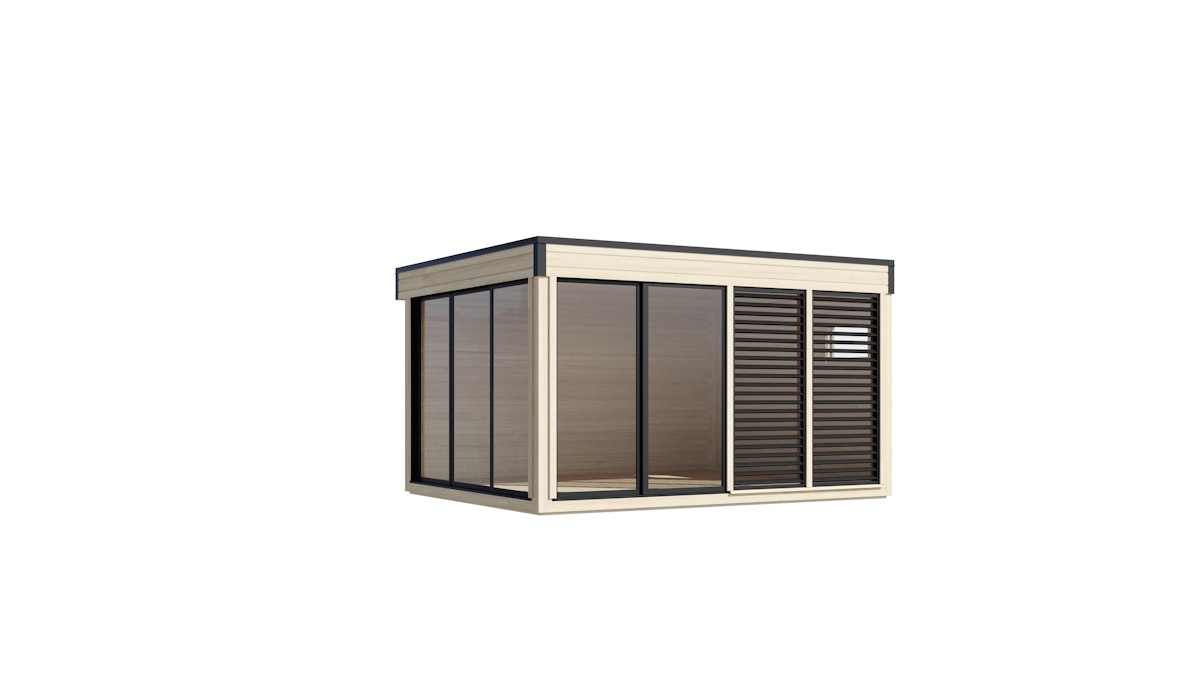 Wolff Finnhaus Design-Gartenhaus Finn Cube 4x3 Typ 1/2/3/4  ISO (inkl. isolierte Wand-, Dach- und Glaselemente) Finn Cube Typ 1 von Wolff Finnhaus