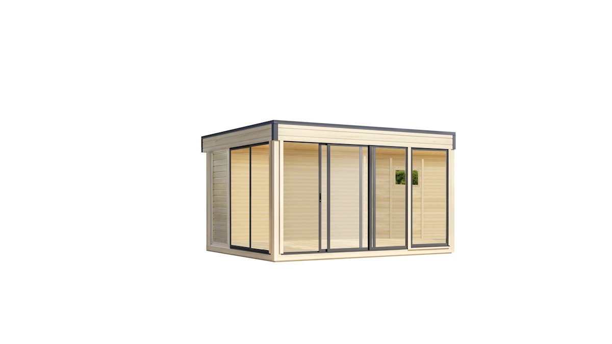 Wolff Finnhaus Design-Gartenhaus Finn Cube 4x3 Typ 1/2/3/4  ISO (inkl. isolierte Wand-, Dach- und Glaselemente) Finn Cube Typ 2 von Wolff Finnhaus