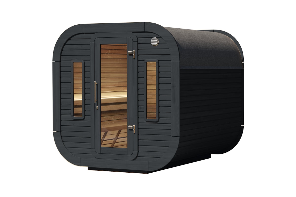 Wolff Finnhaus Design Saunahaus Luago 2x2 Art 1 anthrazit Typ 2 mit 2 frontseitigen Fenstern Komplett montiert Wolff Finnhaus Design Saunahaus Luago 2x2 Art 1 anthrazit Typ 2 mit 2 frontseitigen Fenstern Komplett montiert von Wolff Finnhaus