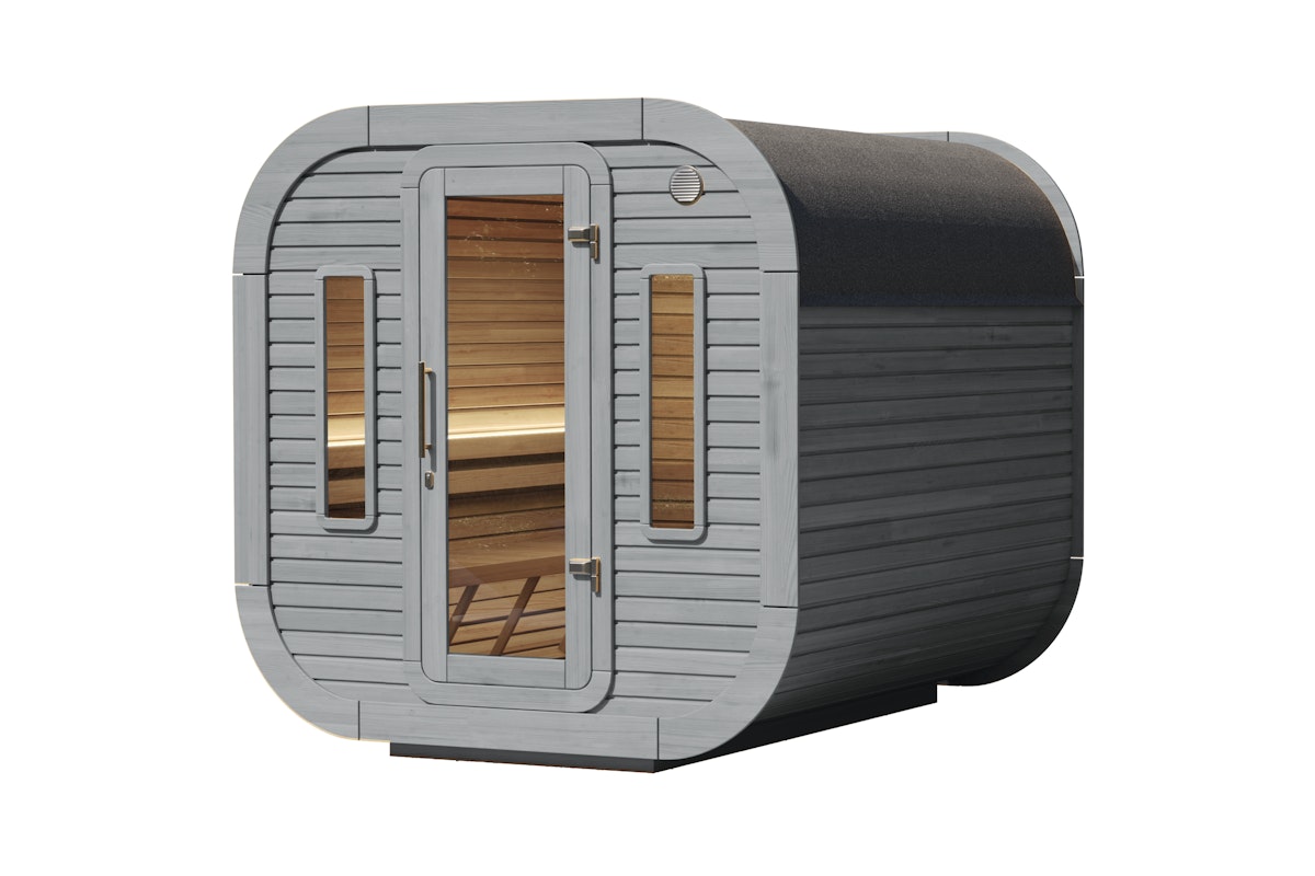 Wolff Finnhaus Design Saunahaus Luago 2x2 Art 1 hellgrau Typ 2 mit 2 frontseitigen Fenstern Komplett montiert Wolff Finnhaus Design Saunahaus Luago 2x2 Art 1 hellgrau Typ 2 mit 2 frontseitigen Fenstern Komplett montiert von Wolff Finnhaus