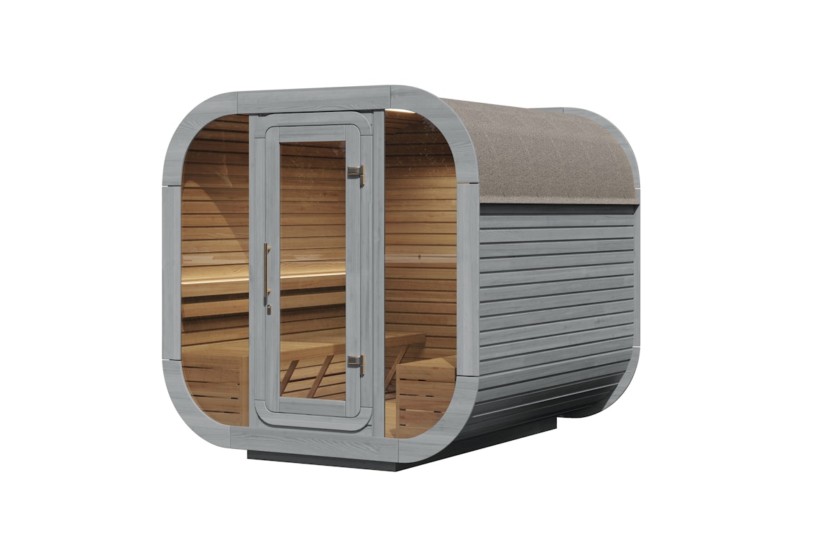 Wolff Finnhaus Design Saunahaus Luago 2x2 Art 1 hellgrau Typ 3 mit Vollglasfront Komplett montiert Wolff Finnhaus Design Saunahaus Luago 2x2 Art 1 hellgrau Typ 3 mit Vollglasfront Komplett montiert von Wolff Finnhaus