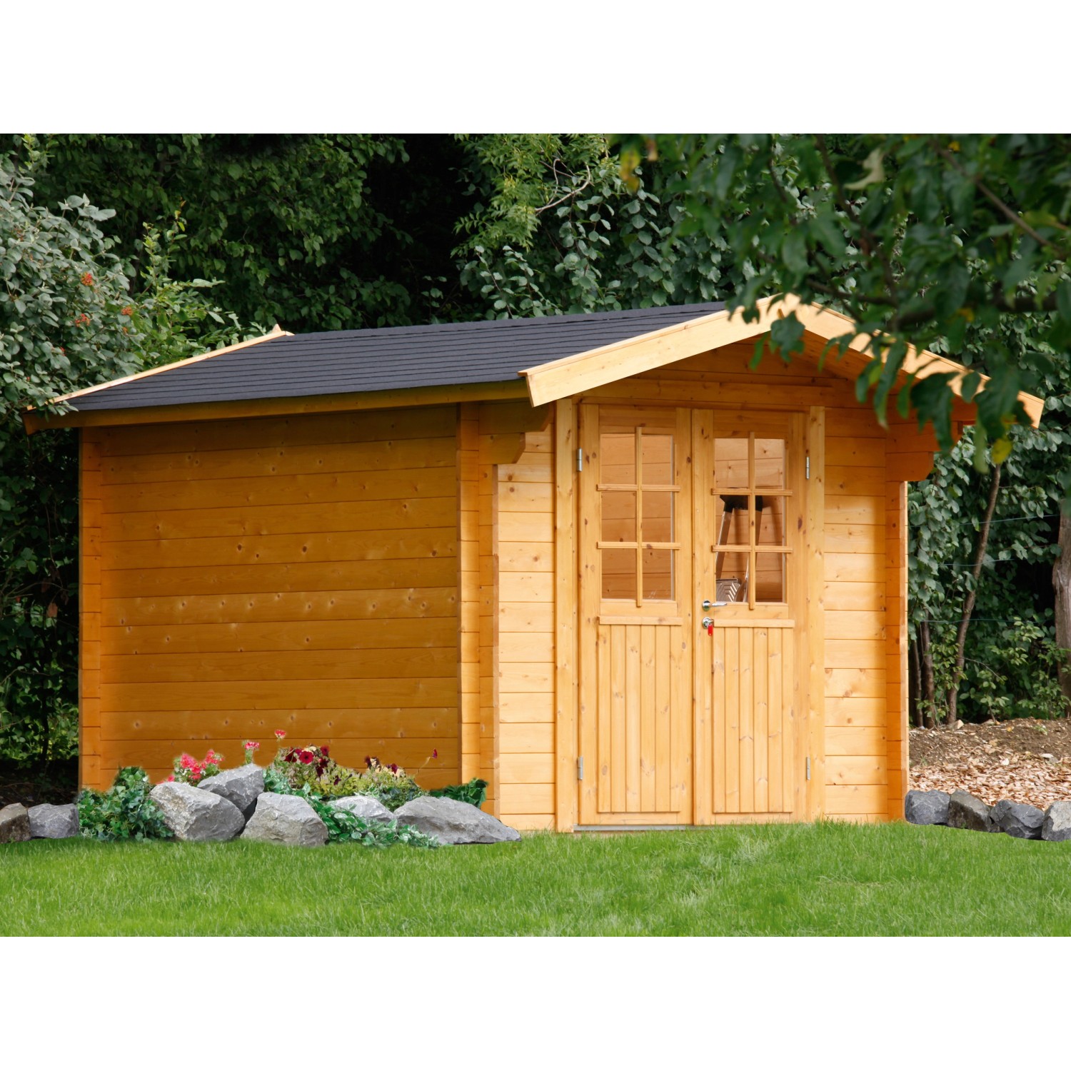 Wolff Finnhaus Holz-Gartenhaus Britta 34-A 240 cm x 240 cm von Wolff Finnhaus