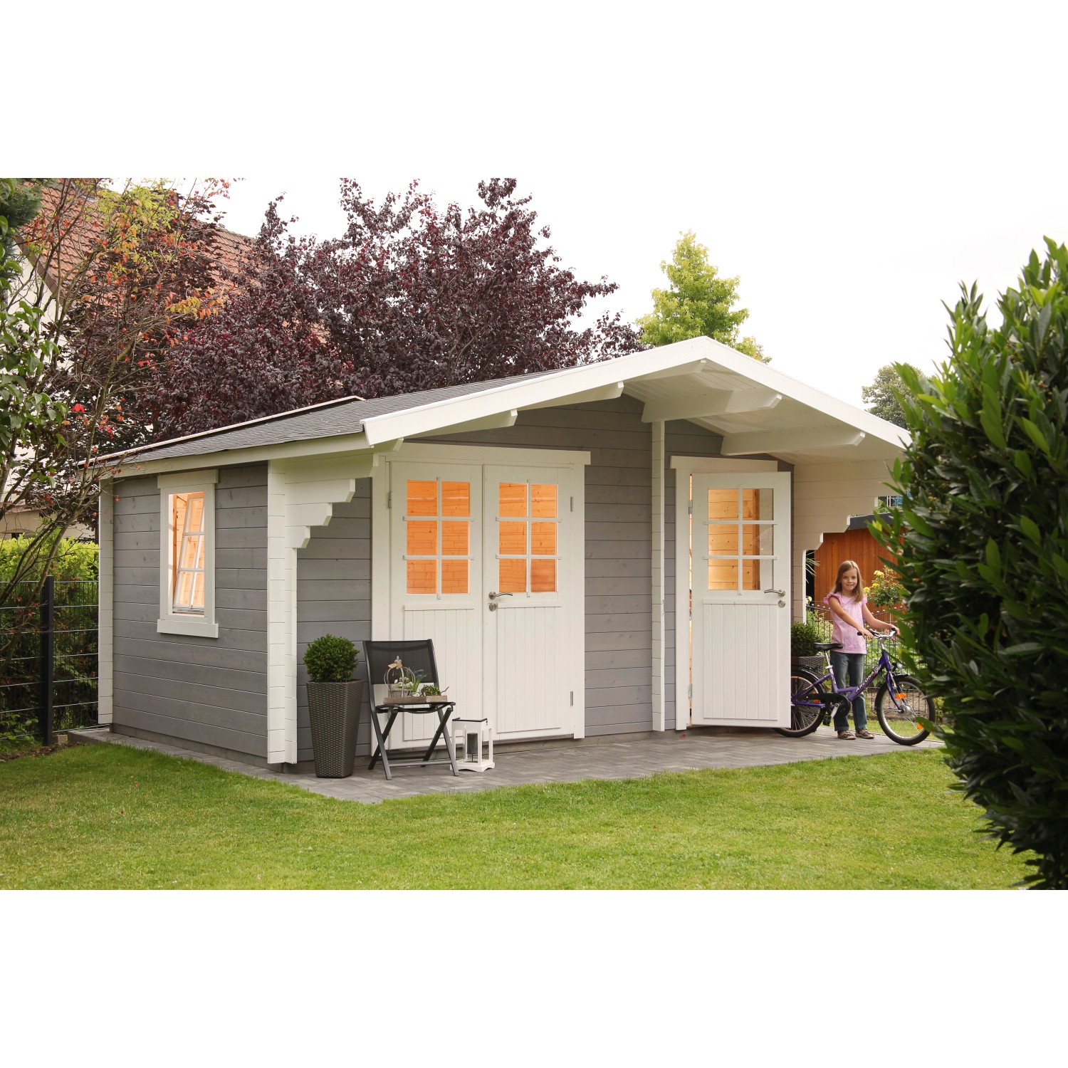 Wolff Finnhaus Holz-Gartenhaus Caro 34 XL 450 cm x 300 cm von Wolff Finnhaus