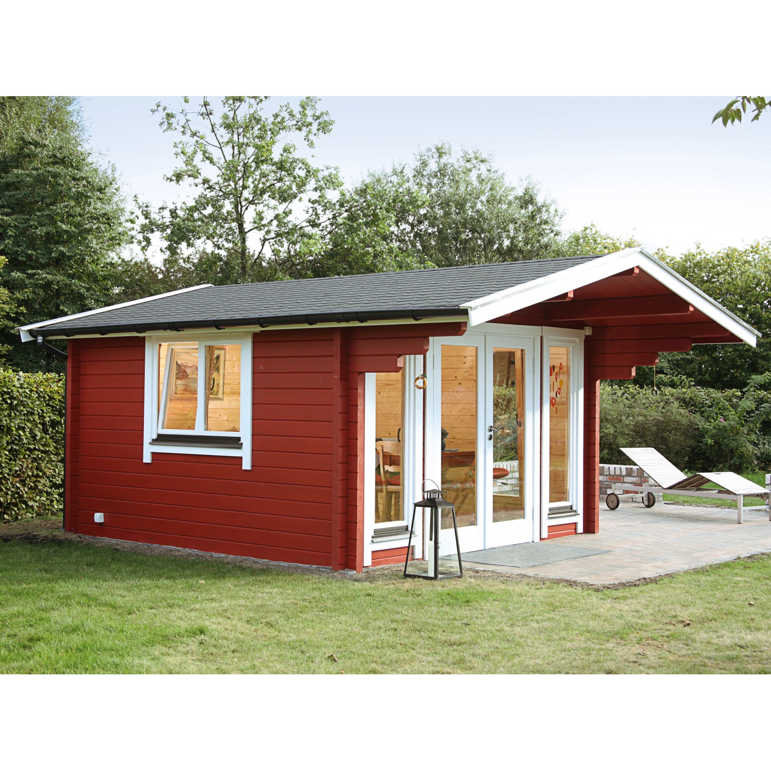 Wolff Finnhaus Holz-Gartenhaus Hammerfest 70-A XL B x T: 360 cm x 300 cm von Wolff Finnhaus