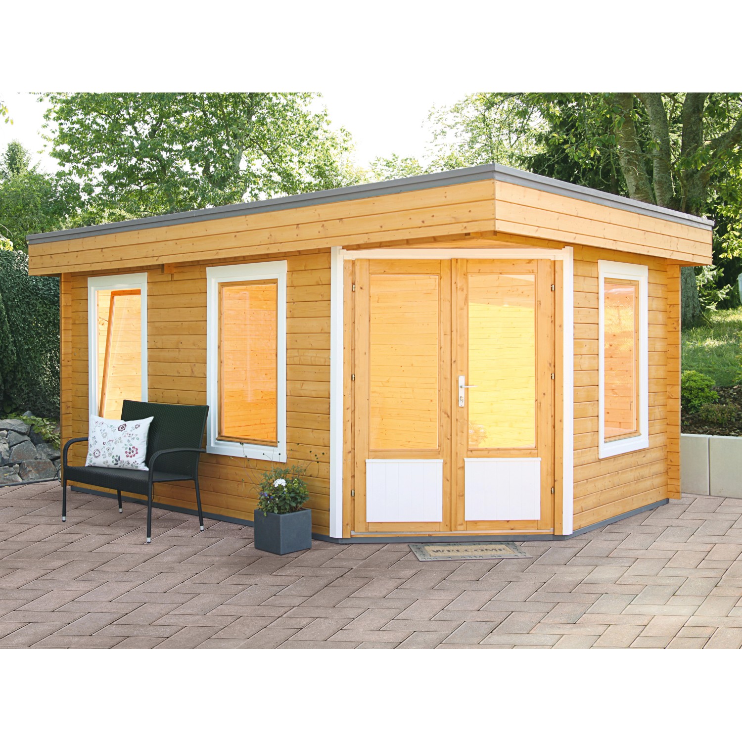 Wolff Finnhaus Holz-Gartenhaus Maja 40-B/1 B x T: 453 cm x 299 cm von Wolff Finnhaus