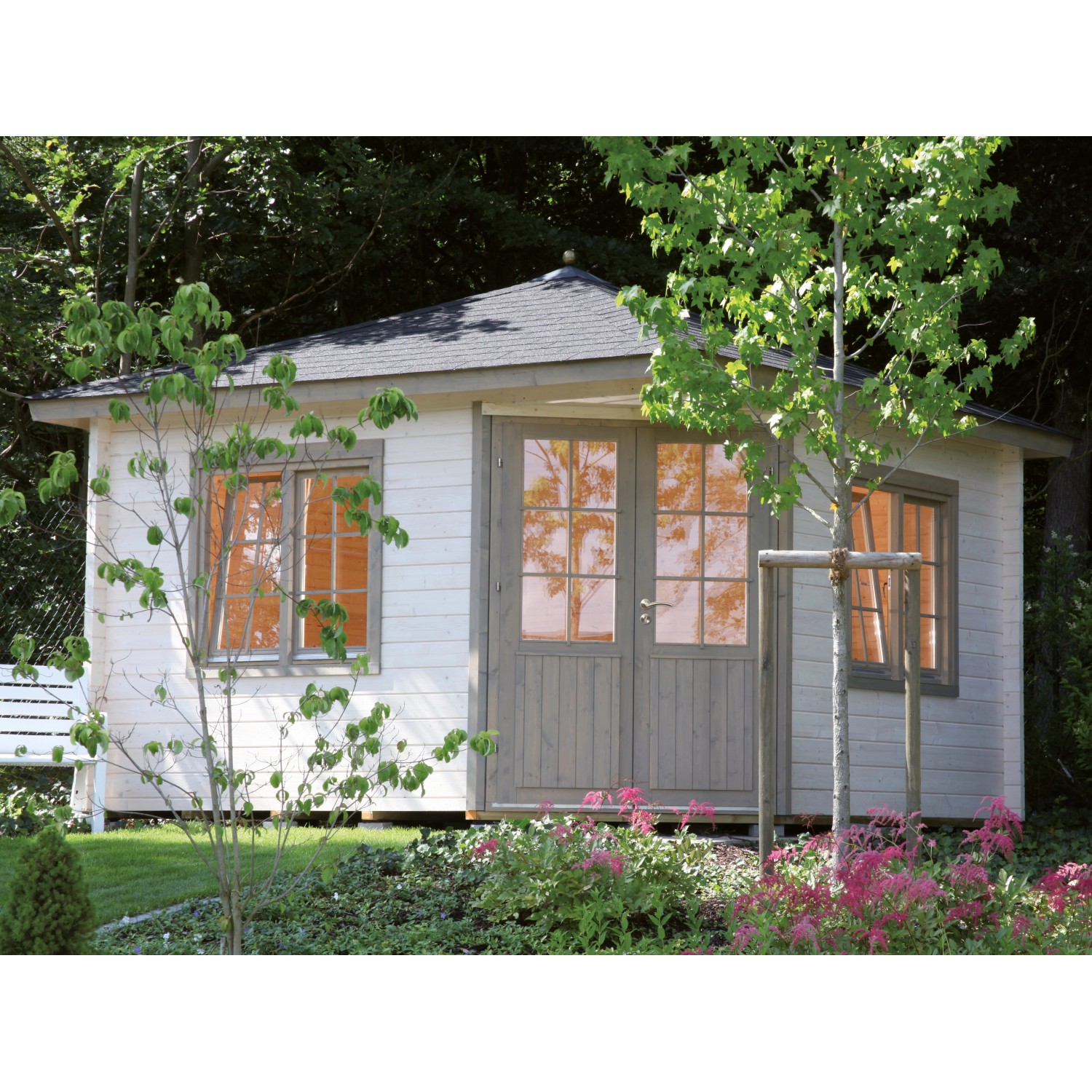 Wolff Finnhaus Holz-Gartenhaus Maria 44-B B x T: 360 cm x 360 cm von Wolff Finnhaus