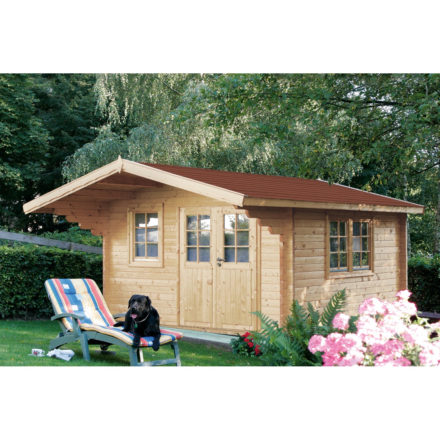 Wolff Finnhaus Holz-Gartenhaus Nordkap 70-M B x T: 500 cm x 400 cm von Wolff Finnhaus