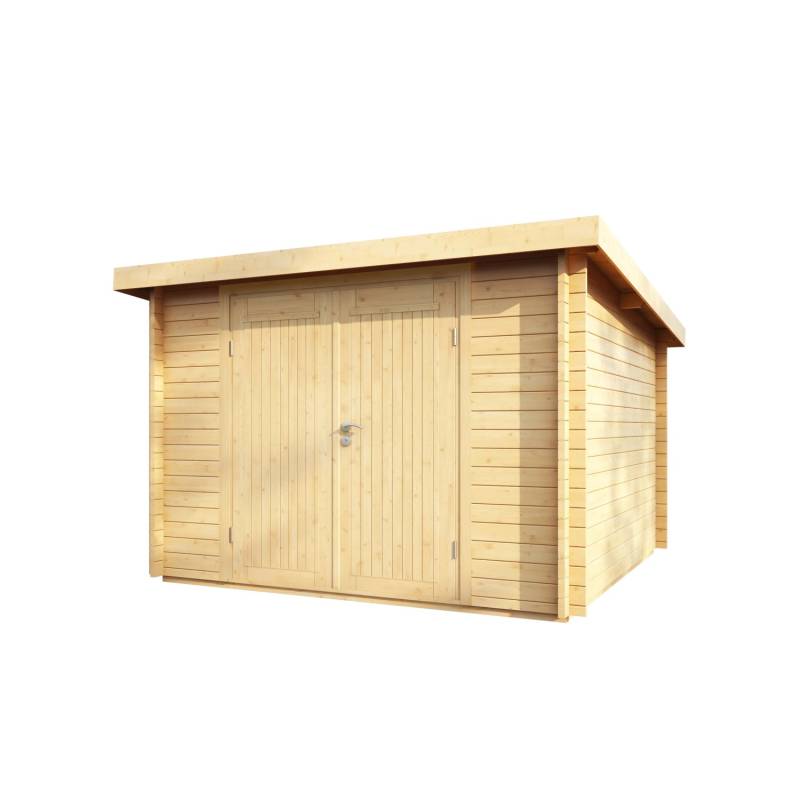 Wolff Finnhaus Holz-Gartenhaus Pulti 34-C Natur BxT: 300 cm x 300 cm von Wolff Finnhaus