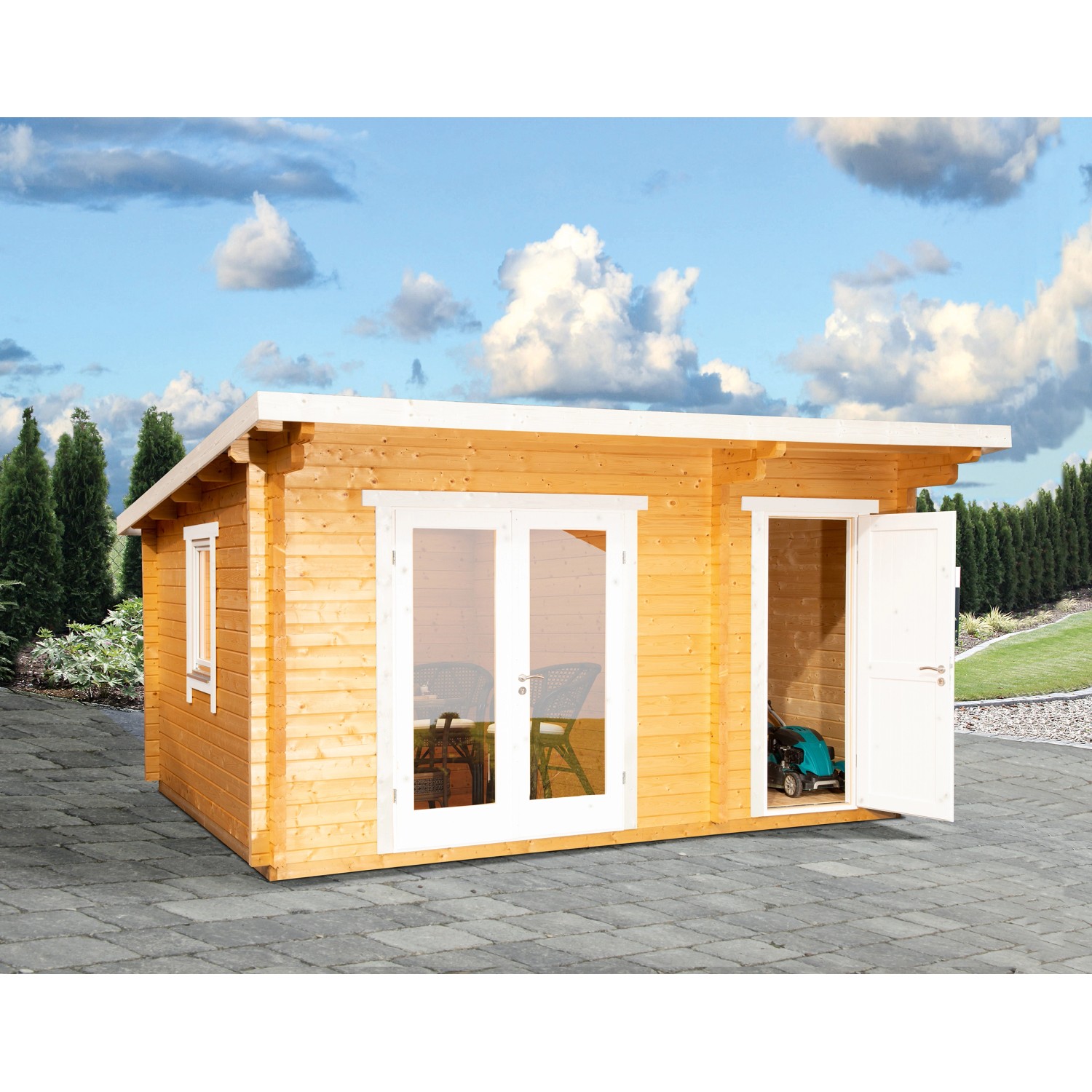 Wolff Finnhaus Holz-Gartenhaus Trondheim 44-D 2-Raum BxT: 490 cm x 450 cm von Wolff Finnhaus