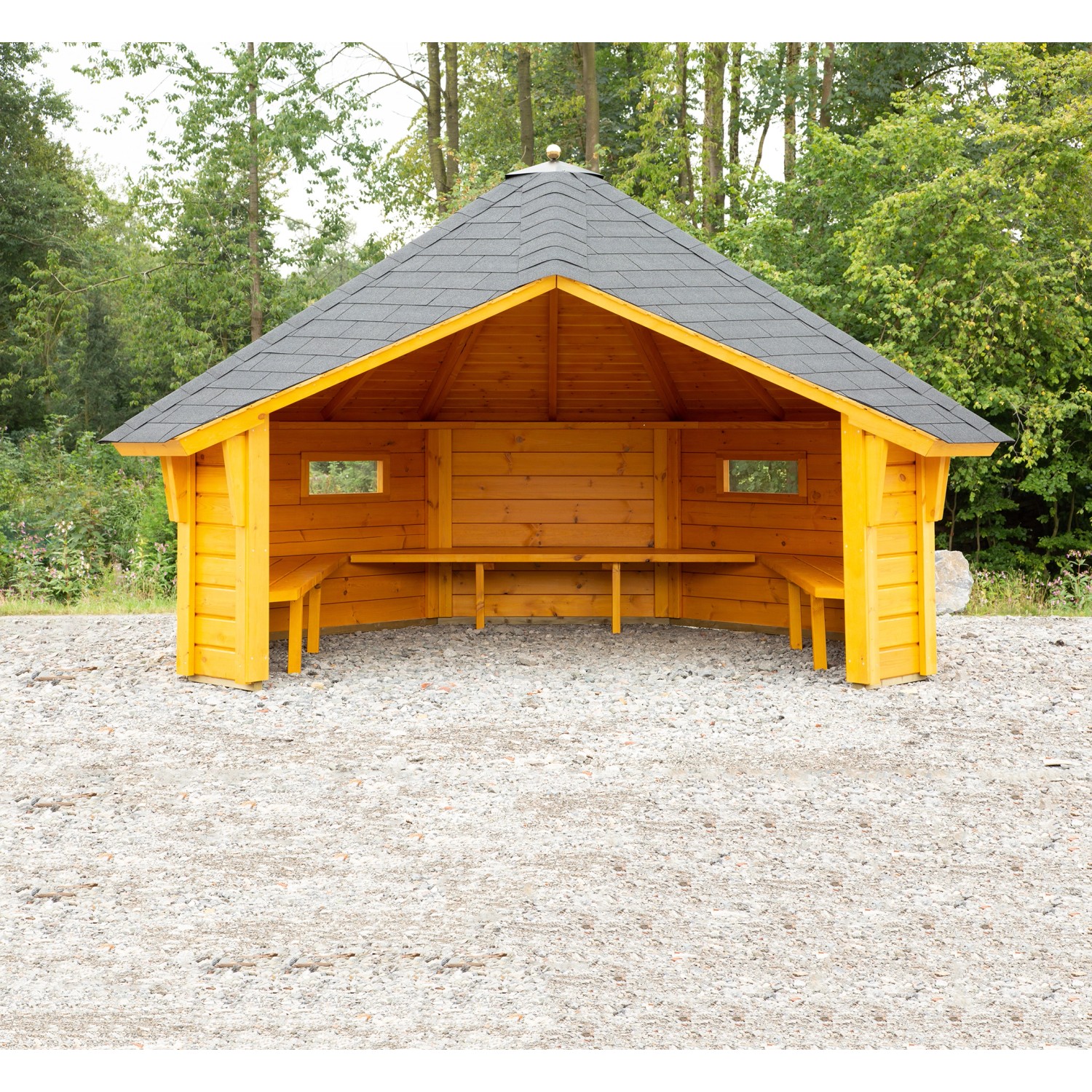 Wolff Finnhaus Holz-Gartenhaus Wetterschutzhütte BxT: 393 cm x 325 cm von Wolff Finnhaus