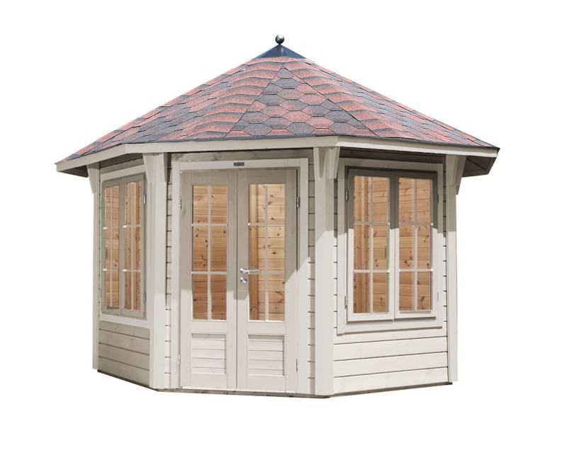 Wolff Finnhaus Pavillon Capri 3.5 rot-schwarze Schindeln Wolff Finnhaus Pavillon Capri 3.5 rot-schwarze Schindeln von Wolff Finnhaus