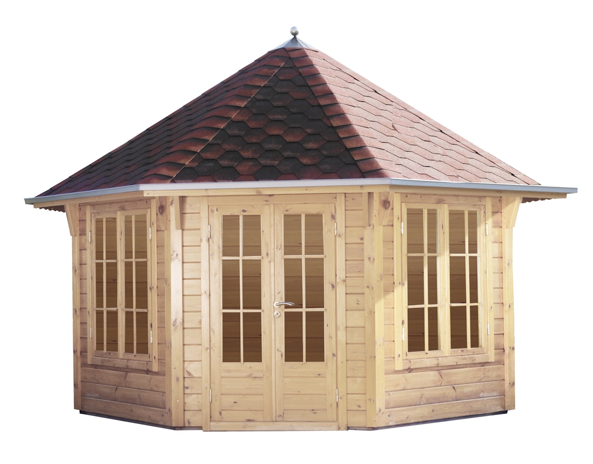 Wolff Finnhaus Pavillon Roma 4.0 rot-schwarze Schindeln Wolff Finnhaus Pavillon Roma 4.0 rot-schwarze Schindeln von Wolff Finnhaus