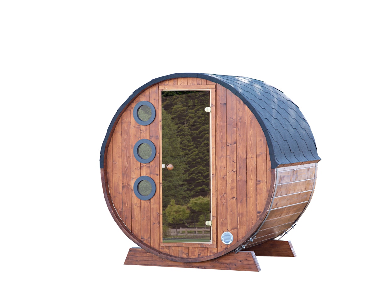 Wolff Finnhaus Selma 2116 Thermoholz Bausatz mit schwarzen Dachschindeln naturbelassen Schwarz Bausatz zur Selbstmontage von Wolff Finnhaus