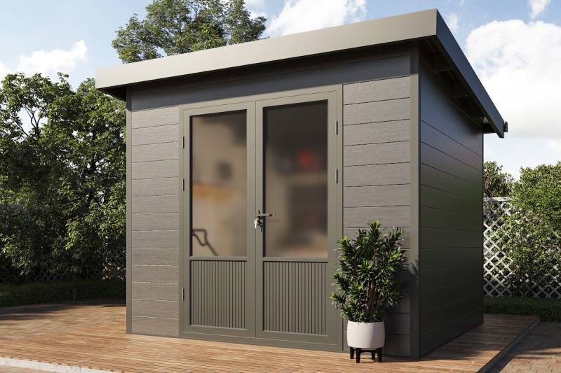 Wolff Finnhaus WPC Gartenhaus WPC-Style B - 28 mm Ohne Boden von Wolff Finnhaus