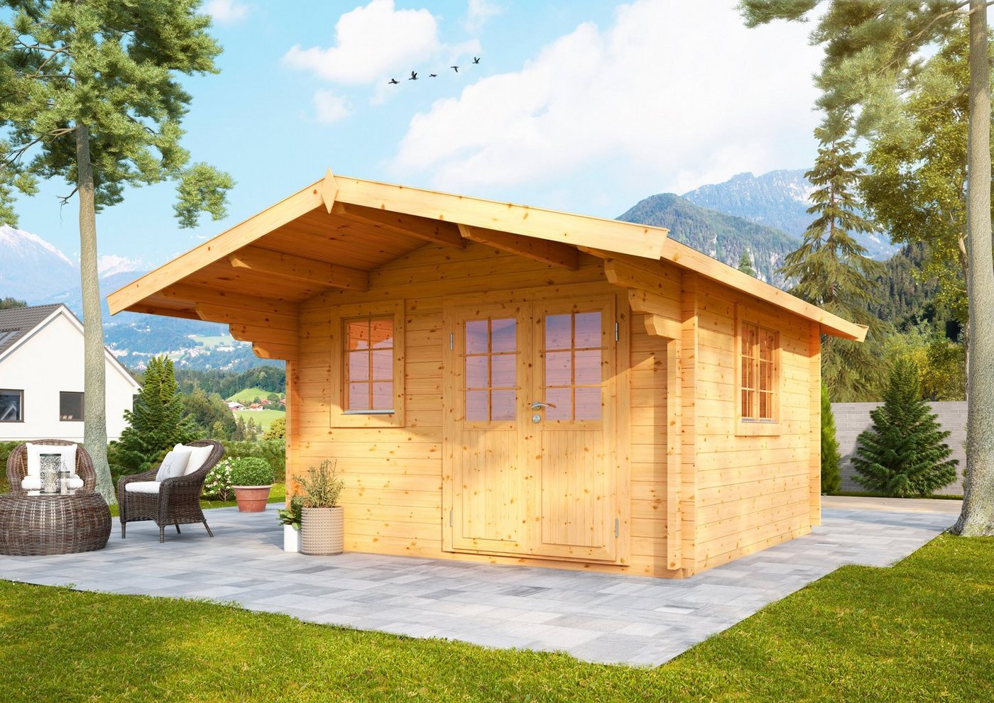 Wolff Gartenhaus Nordkap 70-C XL, BxT: 450x530 cm von Wolff