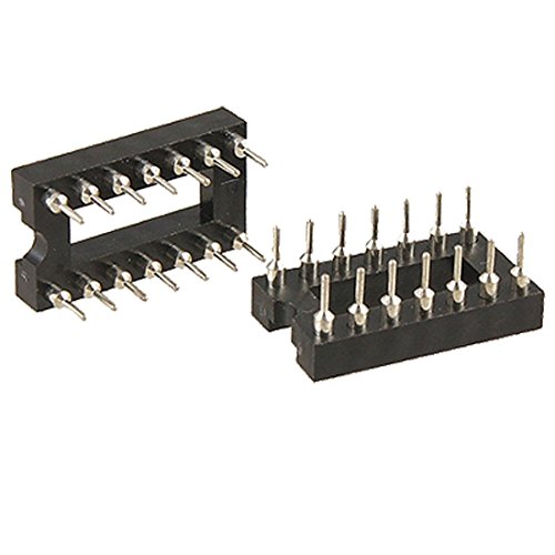 10 stücke DIP-14 Runden Loch 14 Pins 2,54 MM DIP DIP14 IC Sockel 14 PIN 2,54 Adapter Löttyp IC Stecker von Wolfrulee