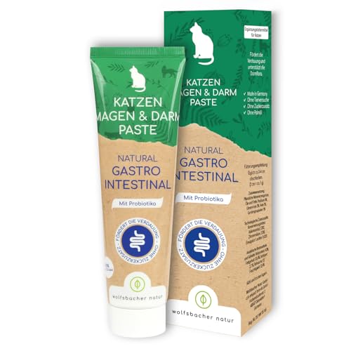 Natürliche Magen-Darm Paste für Katzen - Katzensnack mit Probiotika und Ulmenrinde - Unterstützt Verdauung und Darmflora, Gastro Intestinal Paste Natürliche Magen-Darm Paste für Katzen - Katzensnack mit Probiotika und Ulmenrinde - Unterstützt Verdauung und Darmflora, Gastro Intestinal Paste von Wolfsbacher