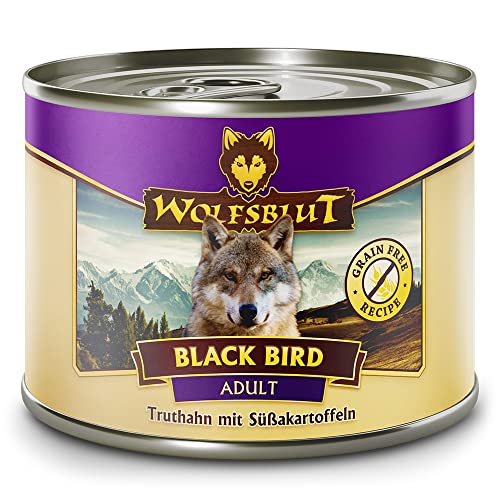 Wolfsblut Black Bird Hundefutter für Erwachsene, 200 g (6 Stück) von Wolfsblut