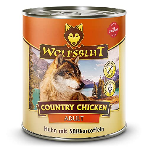 Wolfsblut - Country Chicken - Huhn mit Süßkartoffeln - Adult - 6 x 800 g - Nassfutter von Wolfsblut