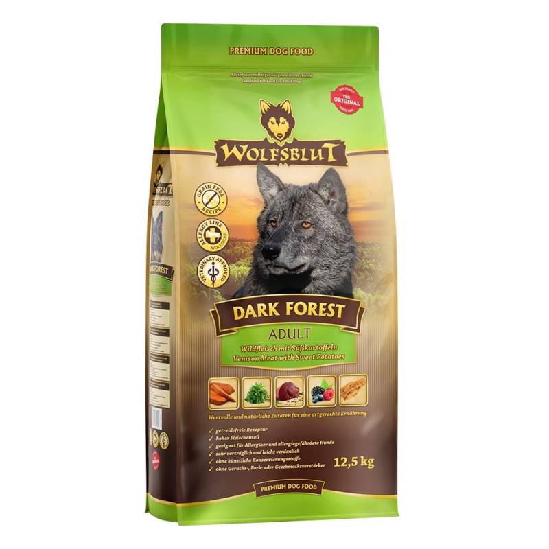 Wolfsblut Dark Forest Adult Trockenfutter - Wild mit Süßkartoffel 12,5 kg von Wolfsblut