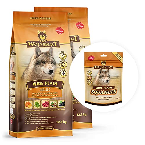 Wolfsblut - Wide Plain - 2 x 12,5 kg + 300 g Gratis Squashies Snack - Pferd - Trockenfutter - Hundefutter - Getreidefrei Wolfsblut - Wide Plain - 2 x 12,5 kg + 300 g Gratis Squashies Snack - Pferd - Trockenfutter - Hundefutter - Getreidefrei von Wolfsblut