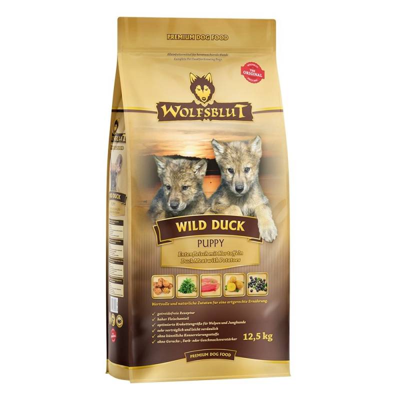 Wolfsblut Wild Duck Puppy Trockenfutter - Ente mit Kartoffel 12,5 kg Wolfsblut Wild Duck Puppy Trockenfutter - Ente mit Kartoffel 12,5 kg von Wolfsblut