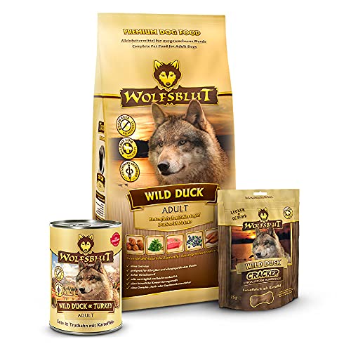 Wolfsblut - Wild Duck Trockenfutter Mixpaket 2 kg + 395g + 225g - Trockenfutter - Hundefutter - Getreidefrei - Probierpaket Wolfsblut - Wild Duck Trockenfutter Mixpaket 2 kg + 395g + 225g - Trockenfutter - Hundefutter - Getreidefrei - Probierpaket von Wolfsblut