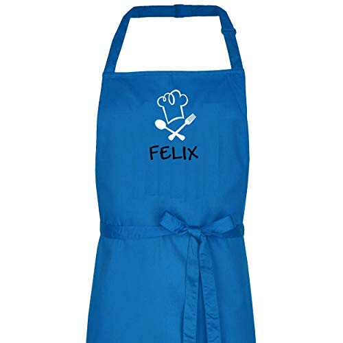 Wolimbo Kochschürze mit Namen - blau - Grillschürze Küchenschürze personalisiert mit verstellbarem Nackenband - Schürze selbst gestalten mit Motiv Wolimbo Kochschürze mit Namen - blau - Grillschürze Küchenschürze personalisiert mit verstellbarem Nackenband - Schürze selbst gestalten mit Motiv von Wolimbo