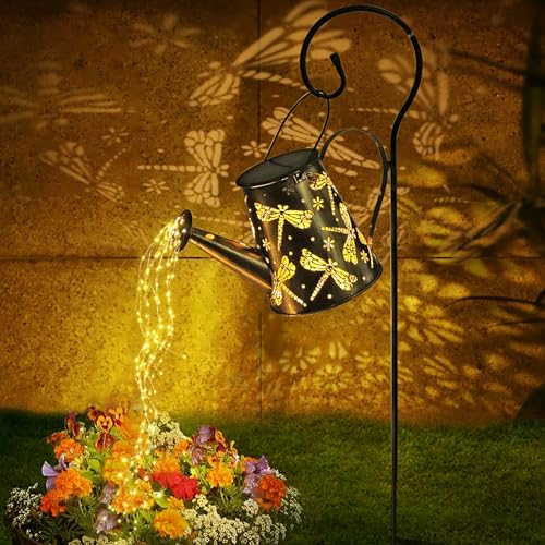 WolinTek Solar Gießkanne Lampe,LED Solarlampen für Außen,Fairy Star Shower Deko Lampen,Wasserdicht,Gartendeko für Garten Weg Hofweg Balkon Terrasse von WolinTek