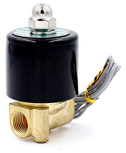 Woljay Magnetventil 1/4 Zoll AC 24V Wasser Luft Gas (Normal Geschlossen) Ersatz Messing Ventil von Woljay