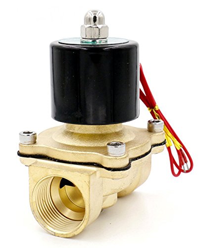 Woljay Magnetventil 1 Zoll DC 12V Wasser Luftgas (Normal Geschlossen) Ersatz Messing Ventil von Woljay