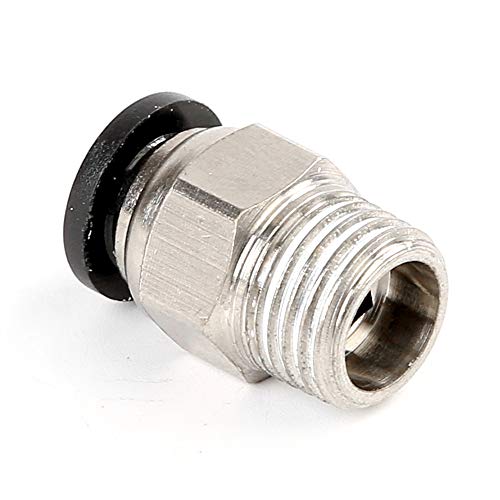 Woljay PC8-03 Schlauchverbinder Anschlussstücke Außengewinde Luftleitungsanschluss Schnellkupplung - 8mm Rohraußendurchmesser x 3/8" NPT-Gewinde Packung mit 2 Stück von Woljay