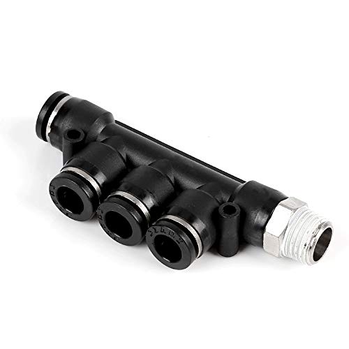 Woljay PKB8-03 Schlauchverbinder Anschlussstücke Innengewinde Luftleitungsanschluss Schnellkupplung Gewinde fünf passend - 8mm Tube OD x 3/8" NPT-Gewinde Packung mit 1 von Woljay